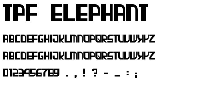 TPF Elephant font